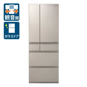パナソニック NR-F60HX1-N 601L 6ドア冷蔵庫（アルベロシャンパン）[NRF60HX1N] 返品種別A