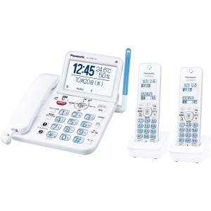 パナソニック VE-GD69DW-W コードレス電話機（子機2台付き）ホワイトPanasonic[VEGD69DWW] 返品種別A