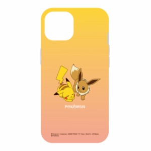 グルマンディーズ POKE-864A iPhone15/14/13用 ソフトケース ポケモン（ピカチュウ＆イーブイ）[POKE864A] 返品種別A