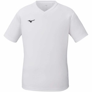 ミズノ 32MA1191-01-M ナビドライ Tシャツ(ホワイト×ブラック・サイズ：M)mizuno NAVIDRY 半袖 Vネック[32MA119101M] 返品種別A