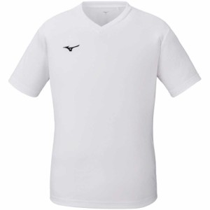 ミズノ 32MA1191-01-XL ナビドライ Tシャツ(ホワイト×ブラック・サイズ：XL)mizuno NAVIDRY 半袖 Vネック[32MA119101XL] 返品種別A