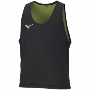 ミズノ サッカー・フットサル用　ビブス（ブラック×ライム・サイズ：J-F） MIZUNO　ジュニア用　リバーシブル P2MH219593J-F返品種別A