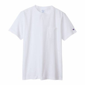 チャンピオン メンズ ショートスリーブポケットTシャツ（ホワイト・サイズ：L） CH-C3-X357-010-L返品種別A