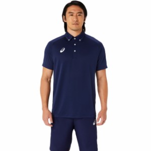 アシックス メンズ ドライポロシャツ（ピーコート・サイズ：4XL） TEAM　C　DRY　SS　POLO　Re 2031D932-400-4XL返品種別A