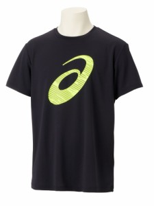 アシックス メンズ ドライ  ビッグロゴ半袖シャツ（パフォーマンスブラック×フラッシュイエロー・サイズ：S） 2031E019-002-S返品種別A