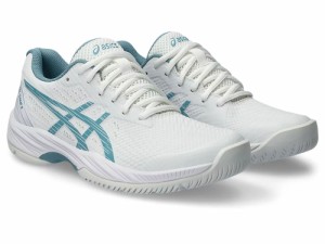 アシックス レディース テニスシューズ GEL-GAME 9 オールコート(White/Gris Blue・サイズ：23.0cm) asics 1042A211-103-23.0返品種別A