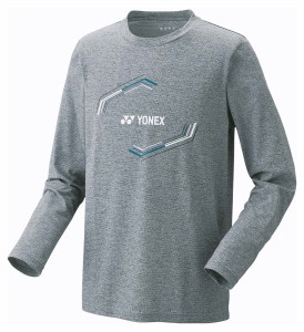 ヨネックス YO-16709-010-S ユニセックス ロングスリーブTシャツ（グレー・サイズ：S）YONEX[YO16709010S] 返品種別A