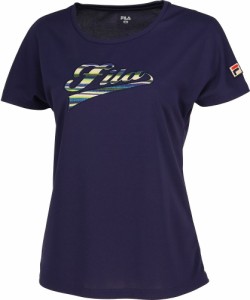 FILA(フィラ) FIL-VL2696-20-S レディース アップリケTシャツ（フィラネイビー・サイズ：S）FILA TENNIS[FILVL269620S] 返品種別A