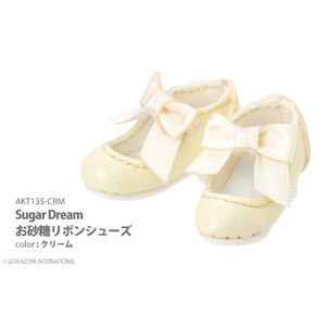 アゾン 1/6 ピュアニーモ用ウェア Sugar Dream お砂糖リボンシューズ クリーム【AKT135-CLM】ドール用ウェア  返品種別B