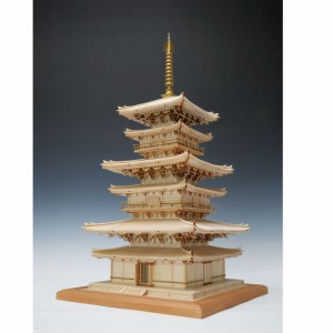 ウッディジョー 1/75 木製模型 建築 薬師寺 東塔（改良版）木製組立キット  返品種別B