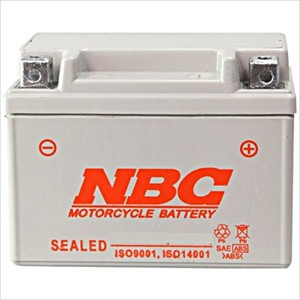 NBC GEL 9B-4 バイク用バッテリー　GELタイプ【電解液注入・充電済】【他商品との同時購入不可】[GEL9B4] 返品種別B