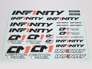 INFINITY デカールA ブラック【R8030】ラジコンパーツ  返品種別B