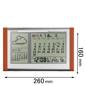 アデッソ 置き掛け兼用　電波目覚まし時計カレンダー天気電波時計 TB-834[TB834] 返品種別A