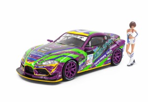 POP RACE 1/64 エヴァRT初号機 GR Supra D1 Grand Prix Series 2020 with Race Queen Figure【PR64-HKSA90-EVA01】ミニカー  返品種別B