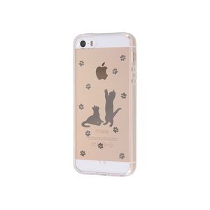 レイアウト RT-P11CC6/CT iPhone SE/5s/5用 ハイブリッドケース デザイン キャット[RTP11CC6CT] 返品種別A