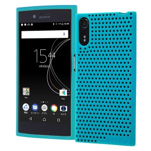 レイアウト RT-RXZSC16/A Xperia XZs（SO-03J/SOV35/SoftBank）/XZ（SO-01J/SOV34/SoftBank）用 シリコンケース メッシュ（ブルー）レイ