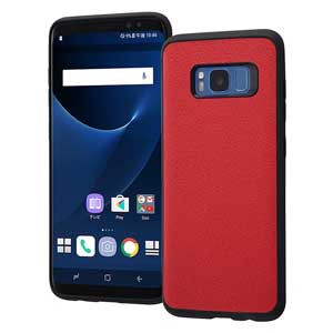 レイアウト RT-GS8LC12/R Galaxy S8（SC-02J/SCV36）用 オープンレザーケース スマート（レッド）[RTGS8LC12R] 返品種別A