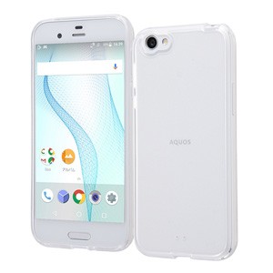 レイアウト RT-AQJ3CC2/C AQUOS R（SH-03J/SHV39/SoftBank）用 ハイブリッドケース（クリア）[RTAQJ3CC2C] 返品種別A