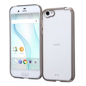 レイアウト RT-AQJ3CC2/B AQUOS R（SH-03J/SHV39/SoftBank）用 ハイブリッドケース（ブラック）[RTAQJ3CC2B] 返品種別A