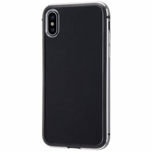 レイアウト RT-P20AB/BM iPhone XS/X用 アルミバンパー＋背面パネル（ブラック）[RTP20ABBM] 返品種別A