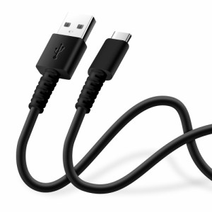 PGA PG-YWCA12BK 充電/通信 やわらかケーブル USB-A to USB-C 1.2m（ブラック）[PGYWCA12BK] 返品種別A