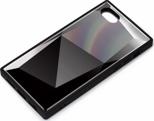 PGA PG-20MGT11BK iPhone SE（第2世代）/8 /7 /6s /6用 ガラスハイブリッド ダイヤ（ブラック）[PG20MGT11BK] 返品種別A