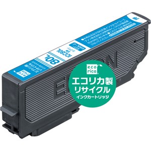 エコリカ ECI-E80L-C ［エプソン ICC80L 互換］リサイクルインクカートリッジ（シアン）ecorica[ECIE80LC] 返品種別A