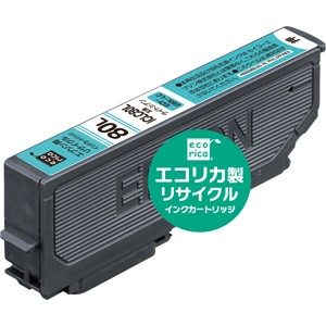 エコリカ ECI-E80L-LC ［エプソン ICLC80L 互換］リサイクルインクカートリッジ（ライトシアン）ecorica[ECIE80LLC] 返品種別A