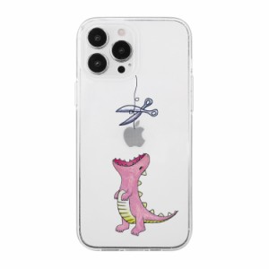 AKAN iPhone 13 Pro Max（6.7インチ）用 背面カバー型 TPUクリアケース はらぺこザウルス（ピンク）  AK21024I13PM返品種別A