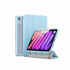 ESR ES22022FBL iPad mini（第6世代）用 2WAYフリップ付 耐衝撃ケース（Frosted Blue）[ES22022FBL] 返品種別A