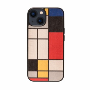 Man＆Wood I23641I14M iPhone 14 Plus用 背面カバー型 天然木ケース（Mondrian Wood）[I23641I14M] 返品種別A