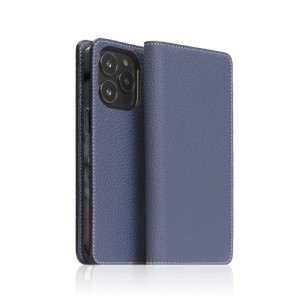 SLG Design SD24318I14PBL iPhone 14 Pro用 手帳型ケース Hybrid Grain Leather Case（Royal Blue）[SD24318I14PBL] 返品種別A