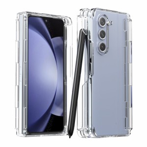 araree Galaxy Z Fold 5（SC-55D/SCG22）用 ペンホルダー付きハイブリッドケース Nukin P（クリア）  AR25262GZFD5返品種別A