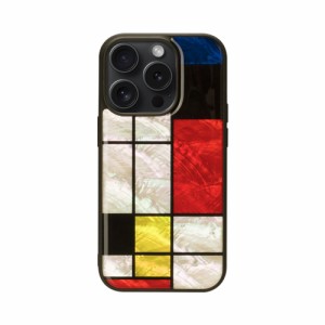 ikins（アイキンス） I26514I15PR iPhone 15 Pro用 MagSafe対応 天然貝ケース（Mondrian）[I26514I15PR] 返品種別A