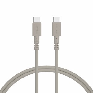 MOTTERU (モッテル) しなやかで絡まない USB-C to USB-Cシリコンケーブル 100cm（ラテグレージュ）  MOT-SLCC100-GY返品種別A