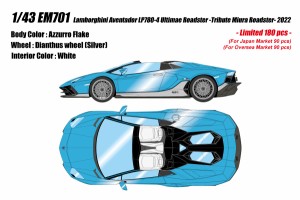 メイクアップ 1/43 Lamborghini Aventador LP780-4 Ultimae Roadster -Tribute Miura Roadster- 2022【EM701】ミニカー  返品種別B