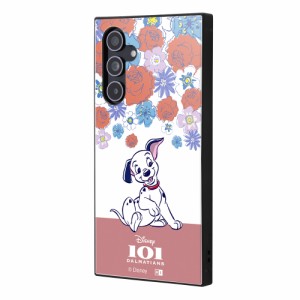 イングレム IQ-DGA54K3TB/DL2 Galaxy A54 5G(SC-53D/SCG21)用 『ディズニーキャラクター』耐衝撃ハイブリッドケース KAKU（子犬/フラワー