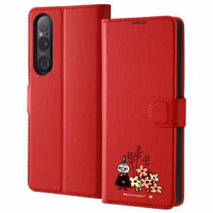 イングレム IJ-AXP1M5ELC1R/MT47 Xperia 1 V(SO-51D/SOG10/SoftBank)用 『ムーミン』耐衝撃 手帳型レザーケースマグネット（リトルミイと