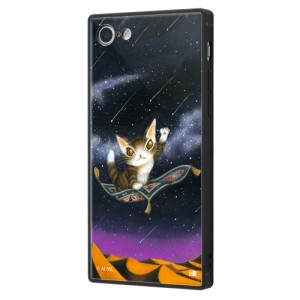 イングレム IQ-IP7K3B/DY2 iPhone SE(第3/2世代)/8/7用 『猫のダヤン』耐衝撃ケース KAKU トリプルハイブリッド（ダヤン/砂漠の流れ星）[