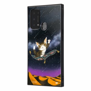 イングレム OPPO Reno5 A用 『猫のダヤン』耐衝撃ハイブリッドケース KAKU（ダヤン/砂漠の流れ星）  IQ-IOPR5AK3TB/DY2返品種別A