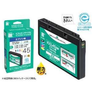 エコリカ ECI-E45 ［エプソン ICCL45 互換］リサイクルインクカートリッジecorica ICCL45対応[ECIE45] 返品種別A