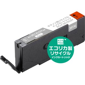 エコリカ ［キヤノン BCI-351XLGY 互換］リサイクルインクカートリッジ（グレー・大容量） ECI-C351XLGY返品種別A