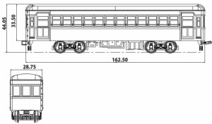 トラムウェイ (HO) TW-D800X 14m級電車未塗装車体キット トラムウエイ TW-D800X 14mキュウ ミトソウシャタイキット返品種別B