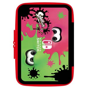 【Switch】キャラクターEVAポーチ for ニンテンドーSWITCH  スプラトゥーン2 ブラックスプラトゥーン2 返品種別B