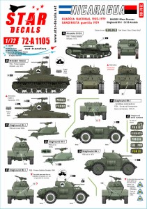 STAR DECALS 1/72 現用 ニカラグア 国家警備隊とサンディニスタ民族解放戦線 デカール【SD72-A1105】デカール  返品種別B