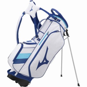 ミズノ 5LJC222501 軽量キャディバッグ（ホワイト×ブルー・9.5型・47インチクラブ対応）mizuno　Tour Stand[5LJC222501] 返品種別A