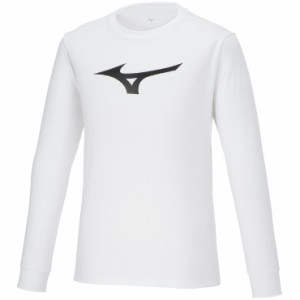 ミズノ 32MAA15701XL Tシャツ(長袖)（ホワイト×ブラック・サイズ：XL）MIZUNO[32MAA15701XL] 返品種別A