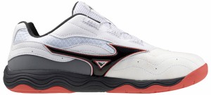 ミズノ ユニセックス 卓球シューズ ウエーブメダル SP5 （ホワイト×ブラック×レッド・サイズ：23.5cm） MIZUNO 81GA241201235返品種別A