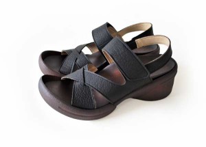 Re:getA R2682-BLK-S クロスベルトウェッジサンダル（ブラック・サイズ：S）サンダル レディース[R2682BLKS] 返品種別A