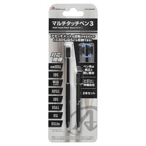 new3DSLL/3DSLL/3DS/2DS/DSiLL/Dsi/DSLite/WiiU対応 マルチタッチペン3（ブラック） 返品種別B